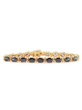 NWOT 12CT Northern Lights Quartz Link Bracelet, 7” Long